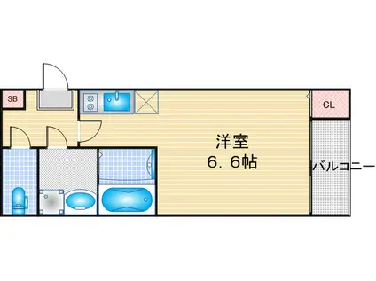 ハーモニーテラス野立町(1K/3階)の間取り写真