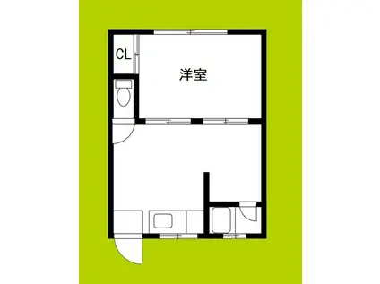 マミーハイツ(1DK/3階)の間取り写真