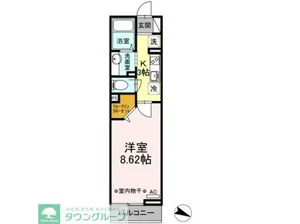 MARIO KII(1K/2階)の間取り写真