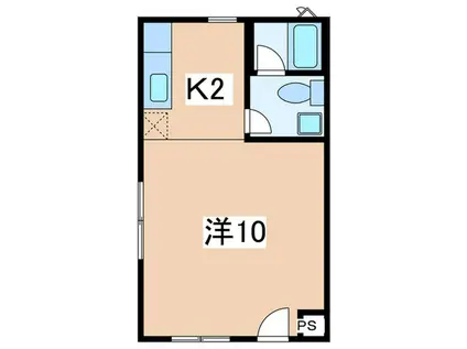 ミナミカジーII(ワンルーム/2階)の間取り写真