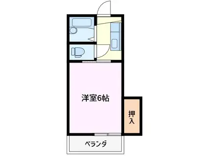 ヴェール北千住(1K/1階)の間取り写真