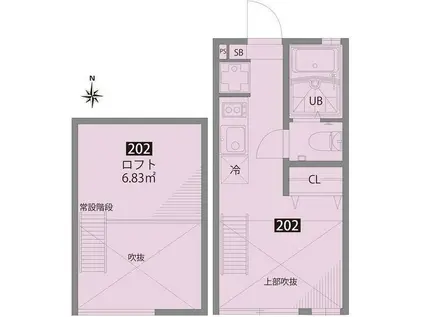 グランエッグス西荻北(ワンルーム/2階)の間取り写真