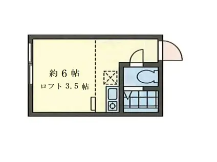 アバンス(ワンルーム/2階)の間取り写真