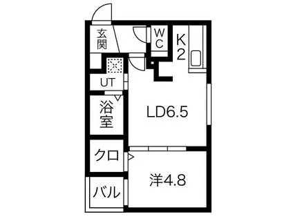 LAPIS LAZULI (1LDK/2階)の間取り写真