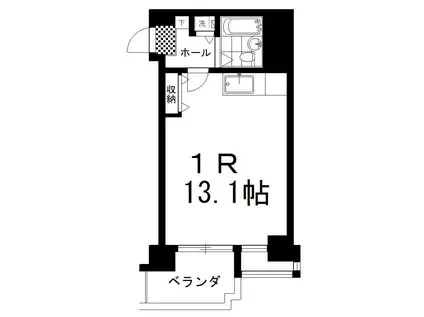 南大通4マンション(ワンルーム/8階)の間取り写真