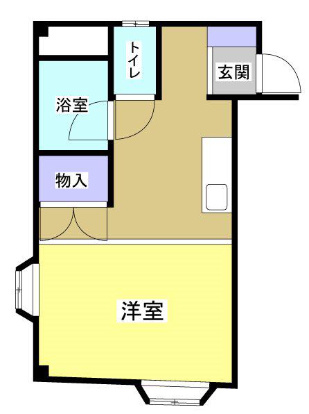シャルム八幡(ワンルーム/4階)の間取り写真