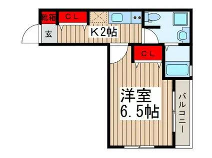 HISTORIA大久保(1K/2階)の間取り写真