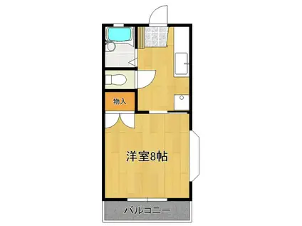 サンハイツみやび1(1K/2階)の間取り写真