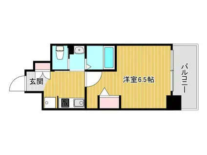 エステムコート難波Vブロード(1K/10階)の間取り写真