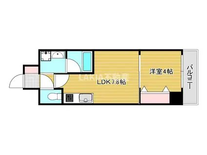 レオンコンフォート大手通(1DK/8階)の間取り写真