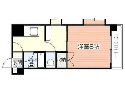 エクステンド武町(1DK/4階)の間取り写真