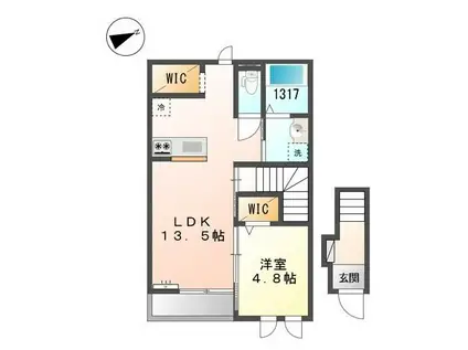 あいトピア(1LDK/2階)の間取り写真
