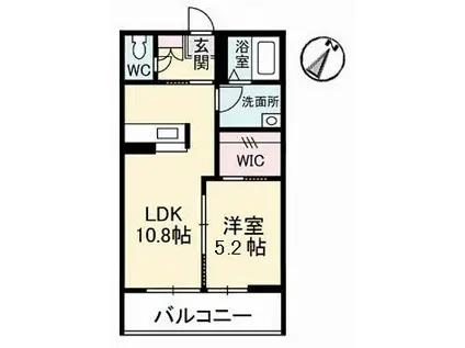 シャーメゾンアレーズ(1LDK/3階)の間取り写真