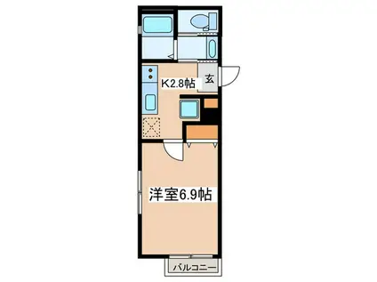 PRE-STAGE(1K/1階)の間取り写真