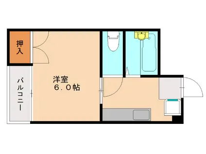 レトリック姪浜(1DK/5階)の間取り写真