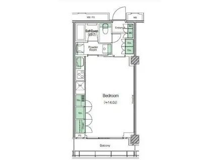 SHIBUYA CAST. APARTMENT 渋谷キャストアパートメント(ワンルーム/15階)の間取り写真