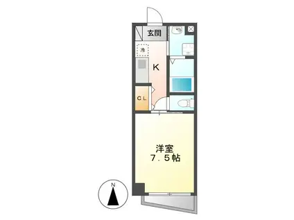 矢木楽器本社ビル(1K/7階)の間取り写真