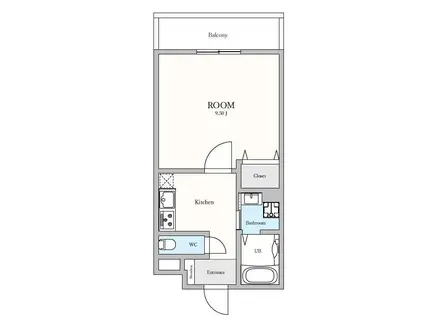 コルテージアAD100(1K/2階)の間取り写真