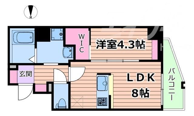 THE HUB MIYAKOJIMA(1LDK/3階)の間取り写真