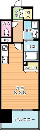 デザイナーズ ざ・片野(ワンルーム/3階)の間取り写真