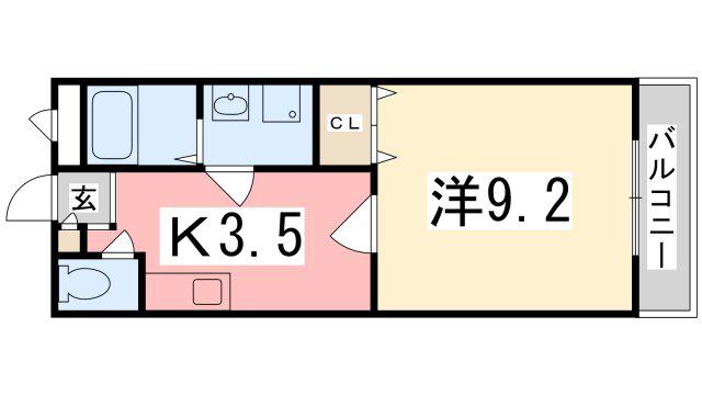 セピアコンフォース(1K/1階)の間取り写真