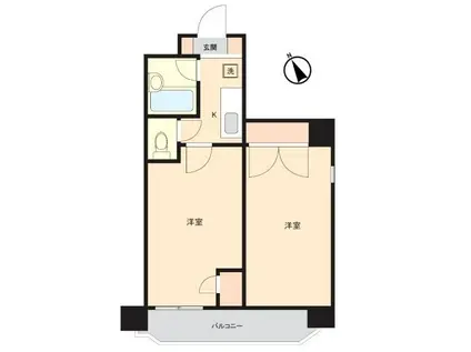 メゾン・ド・エグレット(2K/3階)の間取り写真