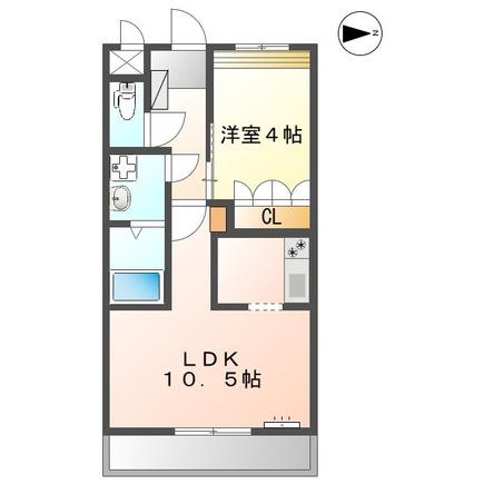 アイメゾン(1LDK/2階)の間取り写真