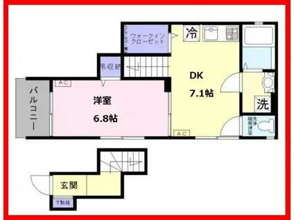 プレメゾン(1DK/2階)の間取り写真