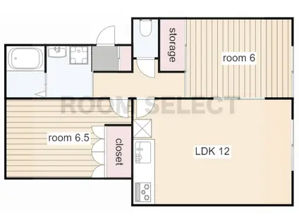 トレインドハウス山清(2LDK/3階)の間取り写真