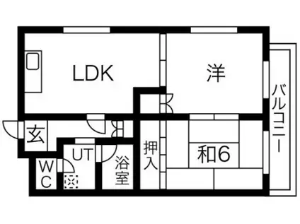 A-HEIGHTS(2LDK/4階)の間取り写真
