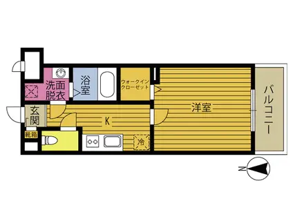 DIA RESTO若草(1K/5階)の間取り写真