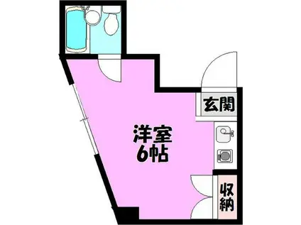 巽ロイヤルハイツ(ワンルーム/4階)の間取り写真