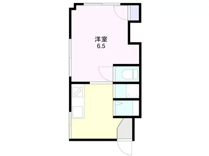 ミリューI(1K/3階)の間取り写真