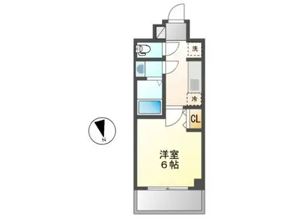 プレサンス葵デュリス(1K/11階)の間取り写真