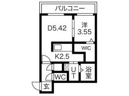 PALAZZO7/8(1LDK/2階)の間取り写真