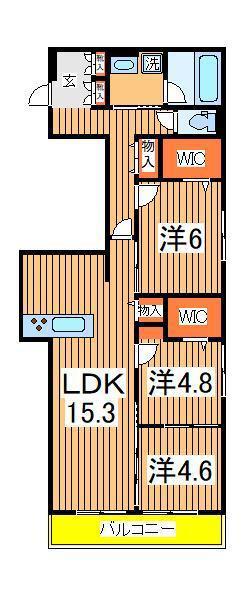 アベニール(3LDK/1階)の間取り写真