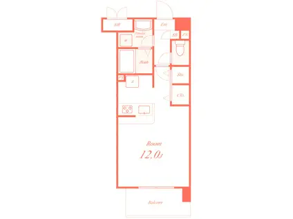 レ シルフィード(ワンルーム/1階)の間取り写真