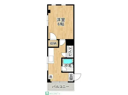 プラザMV(1K/2階)の間取り写真