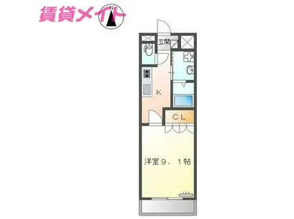 プリートハウス(1K/1階)の間取り写真