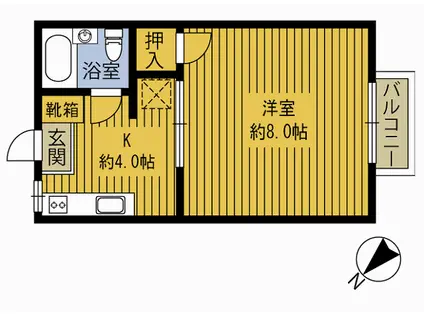 エンプレイスゆうわ(1K/1階)の間取り写真