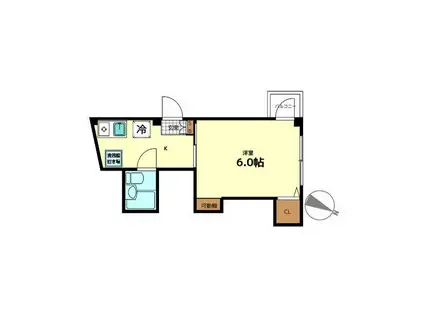 アクセス宮前(1K/2階)の間取り写真