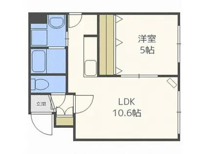 グランメールラフレ元町(1LDK/4階)の間取り写真