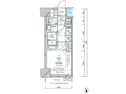 ディアレイシャス名古屋浄心(1K/6階)の間取り写真