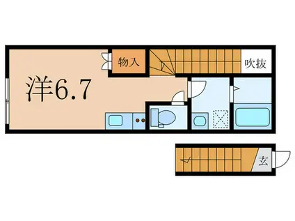 MQUARTO秋津(ワンルーム/2階)の間取り写真