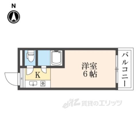 ジュネス新大宮(1K/1階)の間取り写真