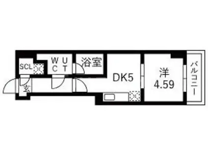 TRADIS大塚(1DK/5階)の間取り写真
