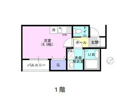 サラブレッドIII(ワンルーム/1階)の間取り写真