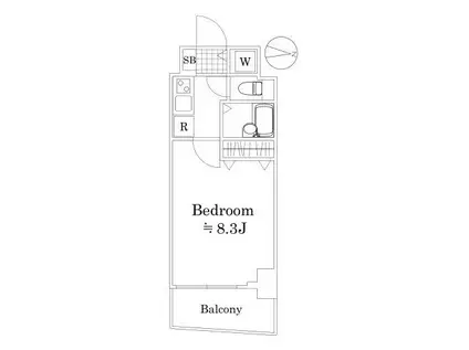 フェニックス八王子弐番館(1K/2階)の間取り写真