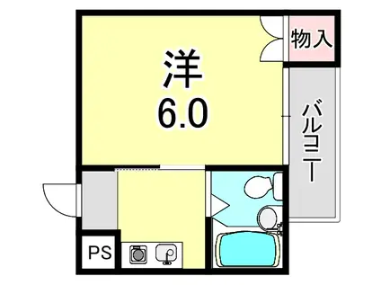 トミーハイツ(1K/2階)の間取り写真