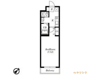 AーCITY清須(1K/1階)の間取り写真